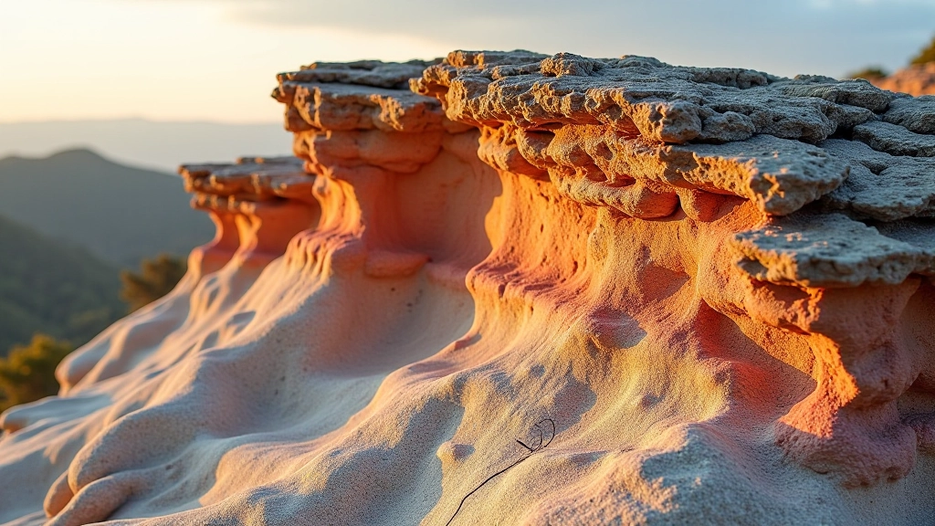Žemės sluoksnis su skirtingomis spalvomis ir tekstruromis, rodantis geologinę istoriją